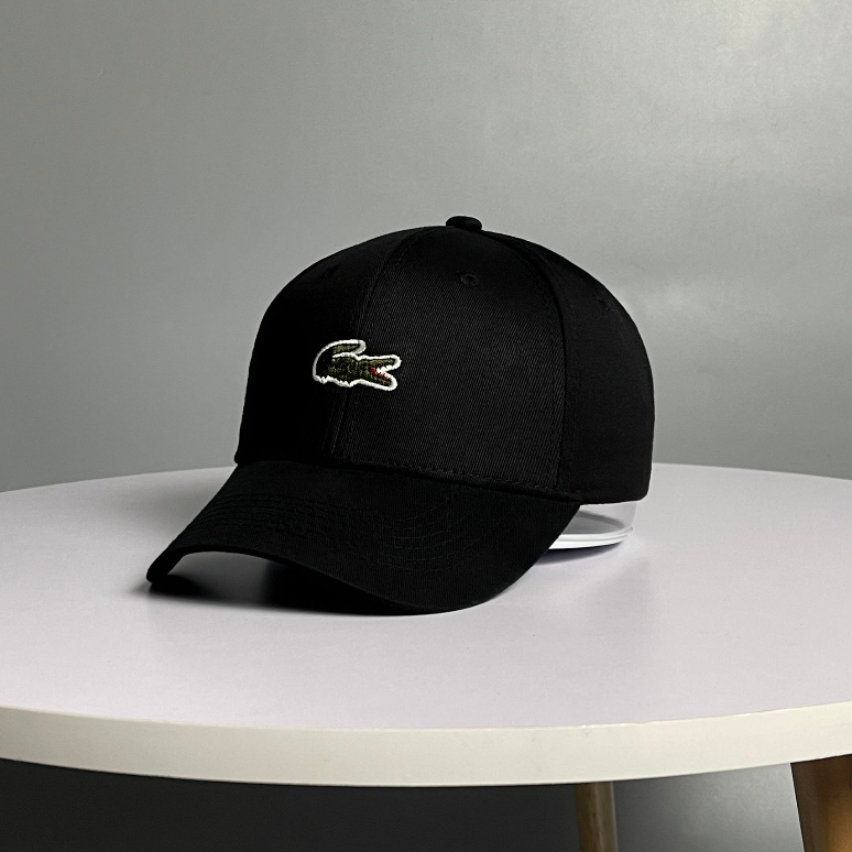 Nón lưỡi trai Lacoste màu đen Authen.Store hàng xuất dư Freesize dành cho nam và nữ