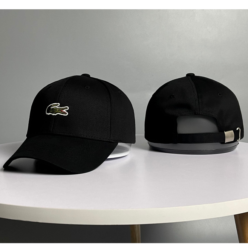 Nón lưỡi trai Lacoste màu đen Authen.Store hàng xuất dư Freesize dành cho nam và nữ