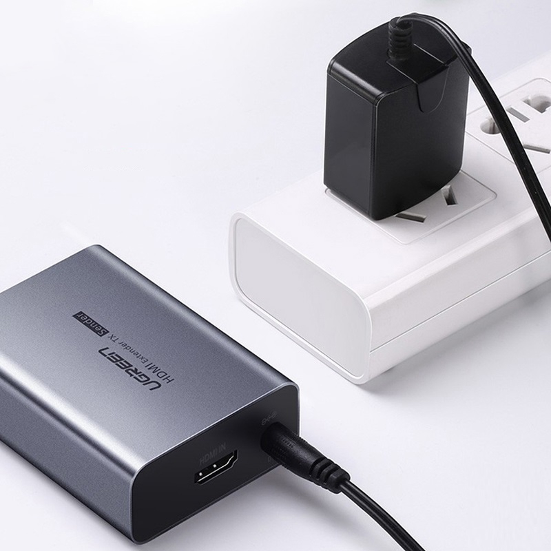 Thiết bị kéo dài tín hiệu HDMI 50m qua cáp Lan cat 5 Cat6 Ugreen 90811EU- Hàng chính hãng