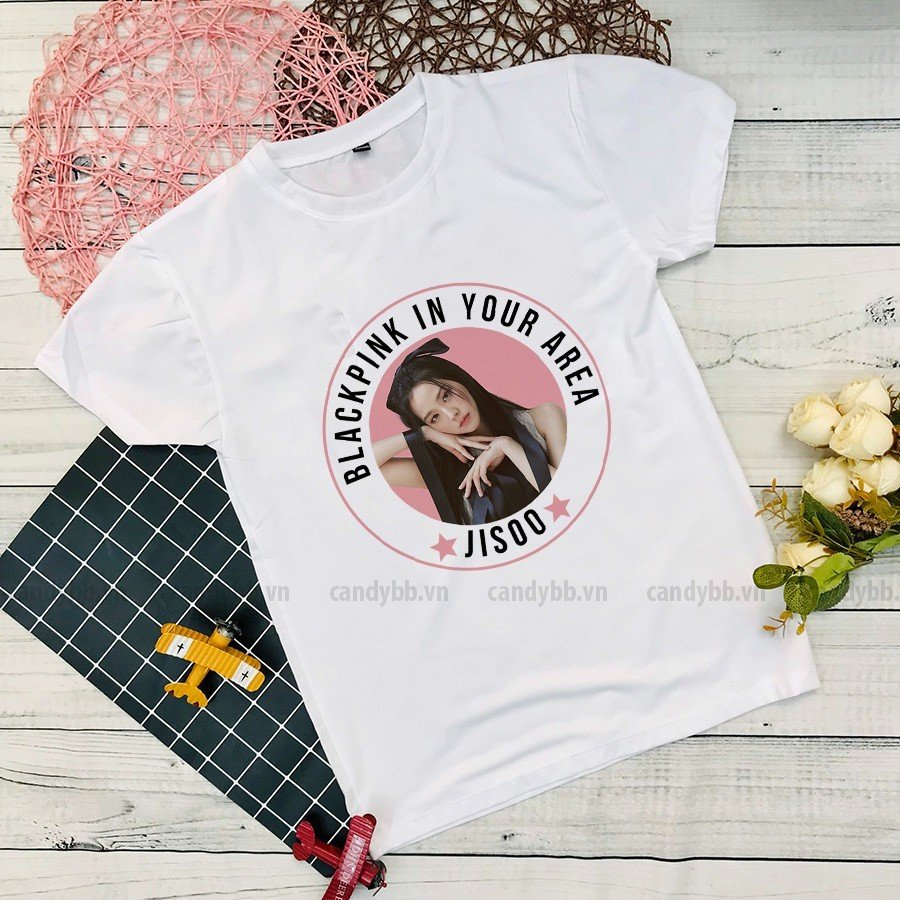 Áo thun BlackPink in hình sắc nét, nhóm nhạc nữ Black Pink dễ thương, size 10 - 60kg