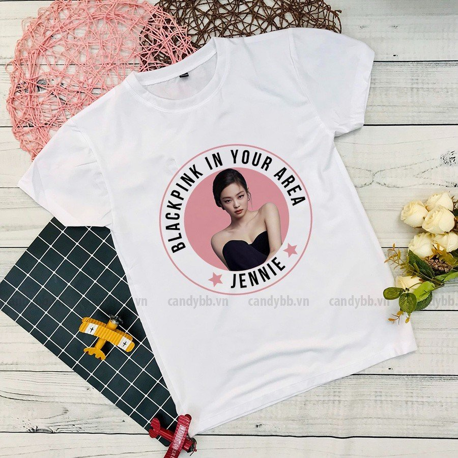 Áo thun BlackPink in hình sắc nét, nhóm nhạc nữ Black Pink dễ thương, size 10 - 60kg