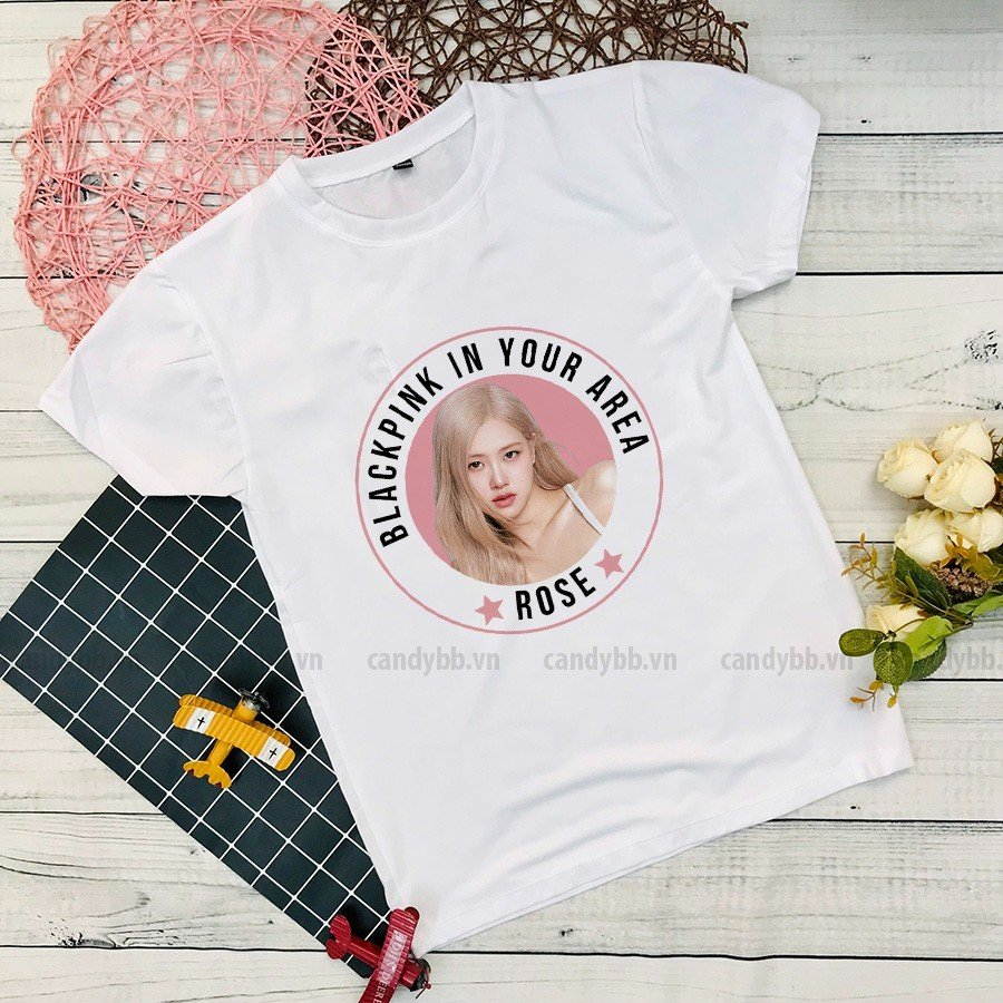 Áo thun BlackPink in hình sắc nét, nhóm nhạc nữ Black Pink dễ thương, size 10 - 60kg