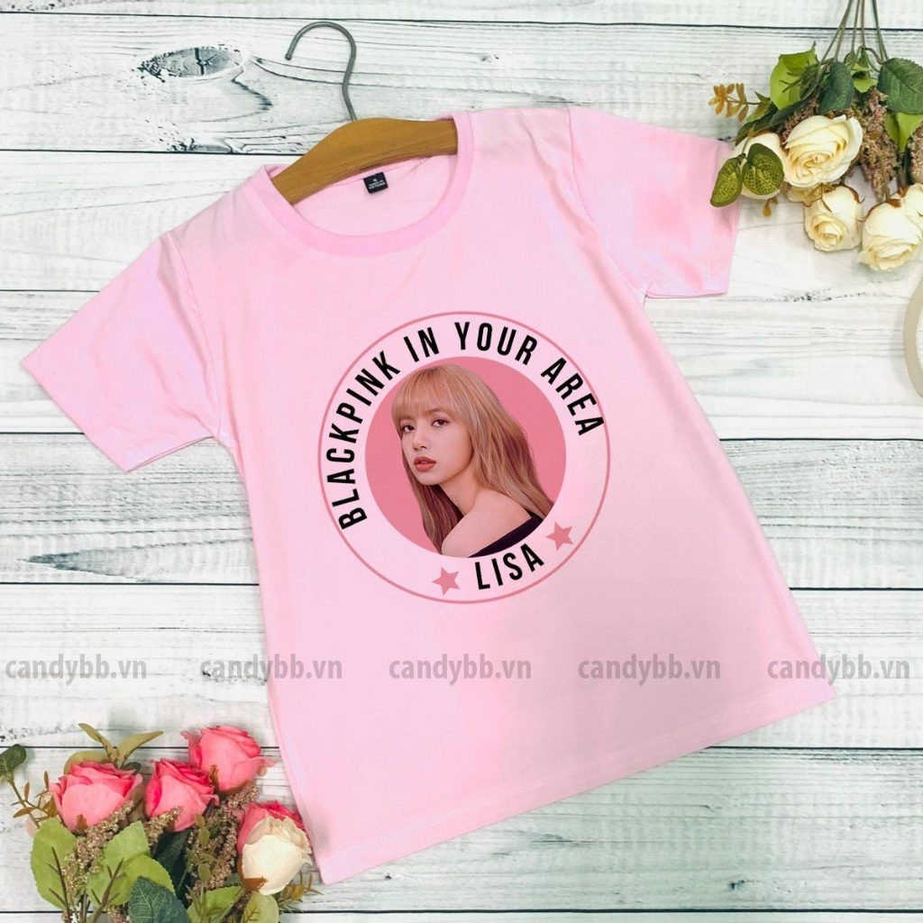 Áo thun cổ tròn màu Hồng BlackPink, nhóm nhạc nữ Black Pink hot hit, có size cho bé từ 10 - 60kg