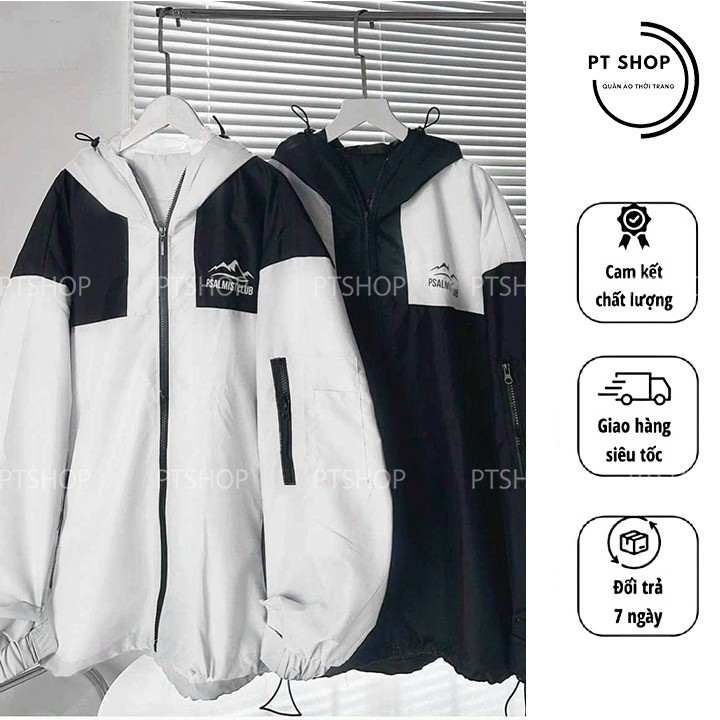 Áo khoác dù ngoài PSALMIST.CLUB phối TÚI GIẢ nam nữ form rộng unisex dù 2 lớp ulzzang Jacket Siêu chất bomber,siêu hợp | BigBuy360 - bigbuy360.vn
