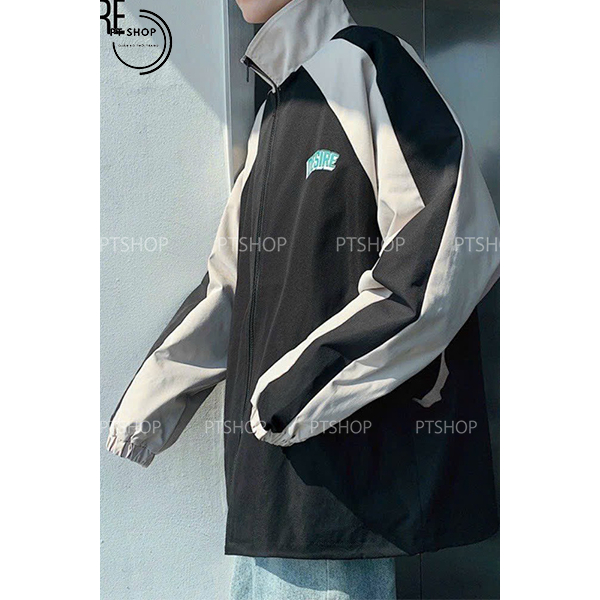 Áo khoác dù nam nữ Desire phối sọc tay siêu ngầu trẻ trung năng động