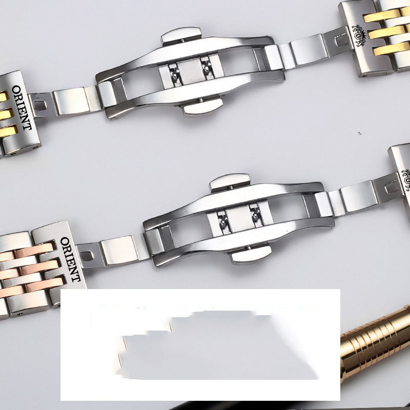 Dây Đồng Hồ Kim Loại Orient Khóa Bấm Đầu Tai Ôm