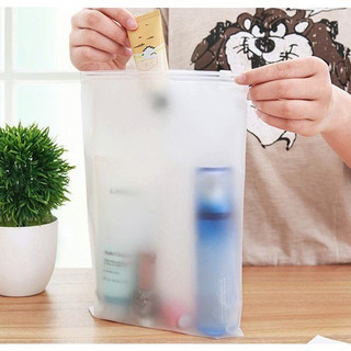 Túi ZIP lụa mờ có khóa kéo đựng đồ cá nhân full size