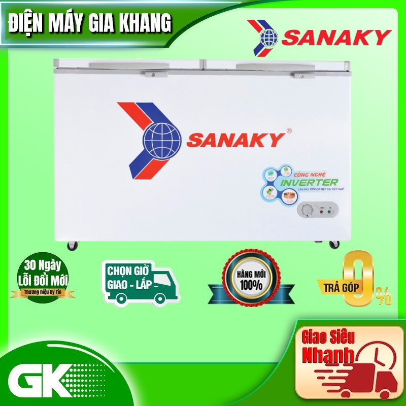 VH-4099A3 - Tủ Đông Sanaky VH-4099A3 1 NGĂN,2 CỬA,305 LÍT - Gas R600A (Thân thiện môi trường)