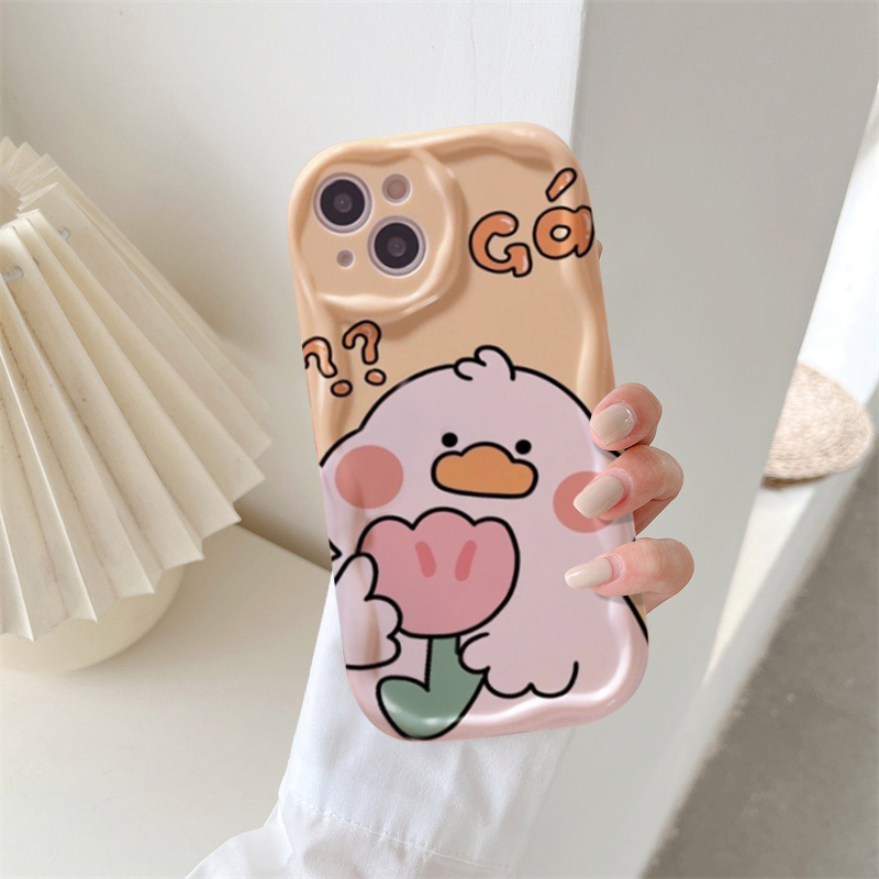 Ốp lưng iphone cạnh sóng nổi Vịt ip 6/6plus/6s/6splus/7/7plus/8/8plus/x/xs/11/12/13/14/pro/max/promax/plus sk1063