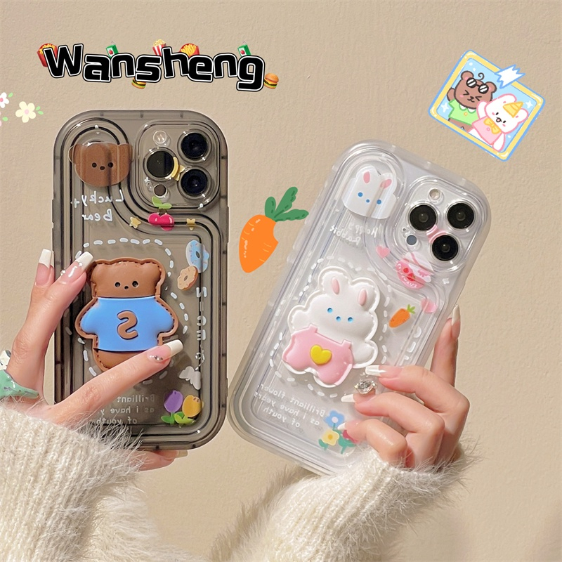 Ốp lưng iphone chống sốc Gấu 3D dẻo dễ thương iphone 6 7 8 plus x xr xsmax 11 12 13 14 promax xx1013
