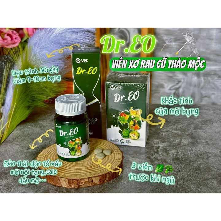 Giảm mỡ bụng - VIEN SƠ DR.EO - Viên thải mỡ detox sâm đỏ chính hãng
