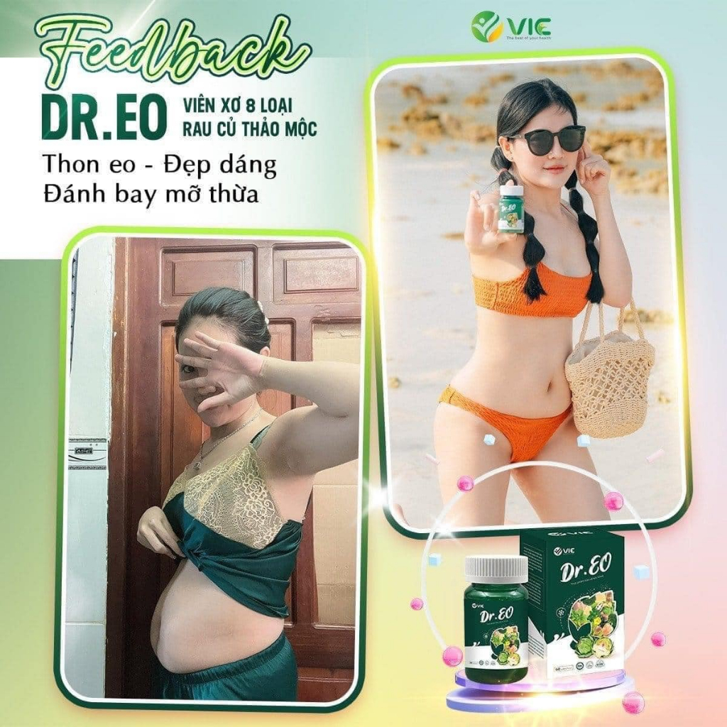 Giảm mỡ bụng - VIEN SƠ DR.EO - Viên thải mỡ detox sâm đỏ chính hãng