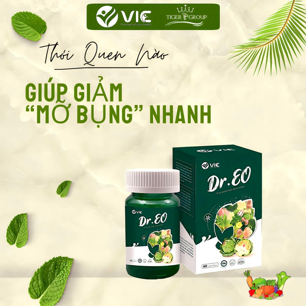 Giảm mỡ bụng - VIEN SƠ DR.EO - Viên thải mỡ detox sâm đỏ chính hãng