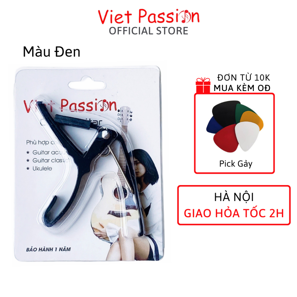 Kẹp capo cho đàn ukulele soprano 21inch concer 23inch tenor 26inch bằng kim loại kẹp tăng tông hạ tông VietPassion HCM