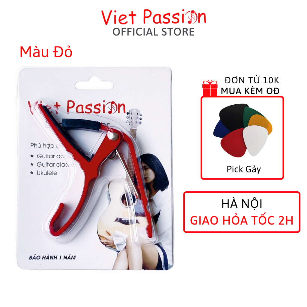 Kẹp capo cho đàn ukulele soprano 21inch concer 23inch tenor 26inch bằng kim loại kẹp tăng tông hạ tông VietPassion HCM