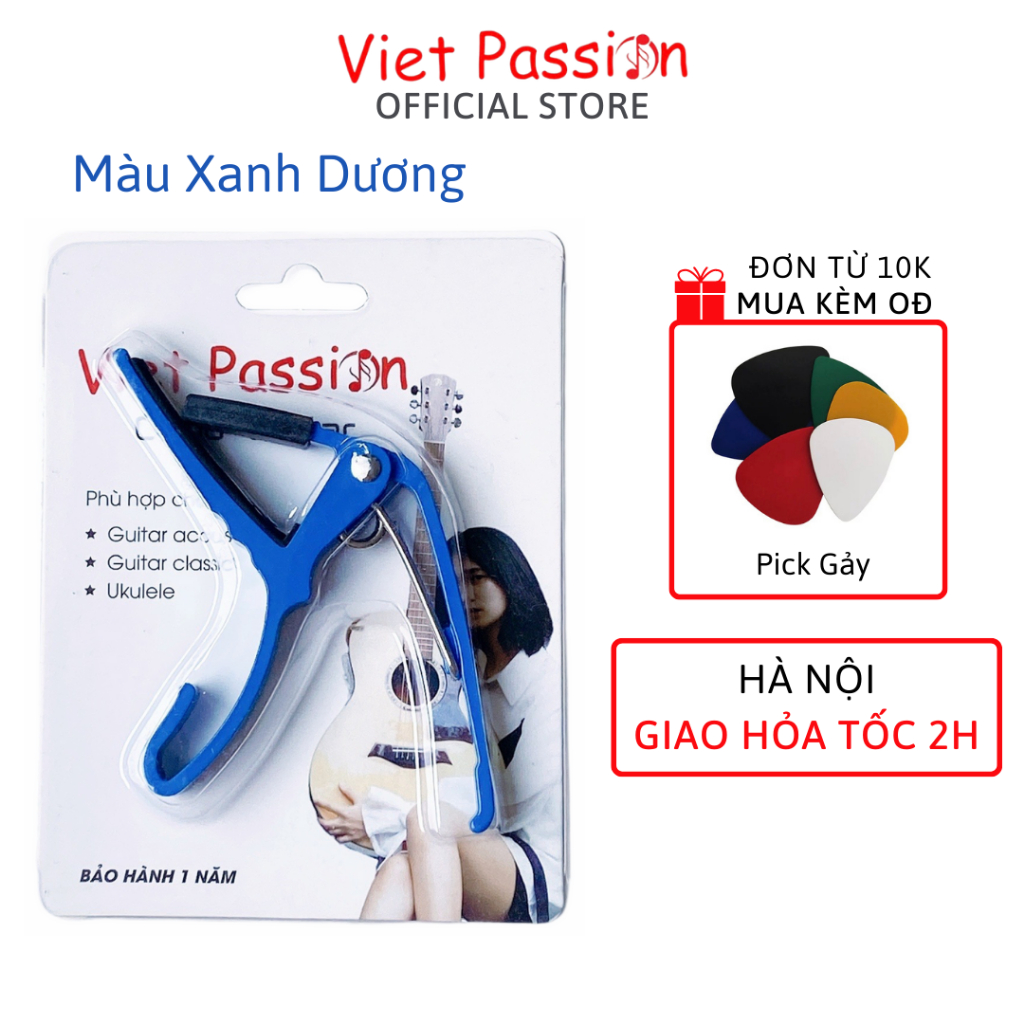 Kẹp capo cho đàn ukulele soprano 21inch concer 23inch tenor 26inch bằng kim loại kẹp tăng tông hạ tông VietPassion HCM