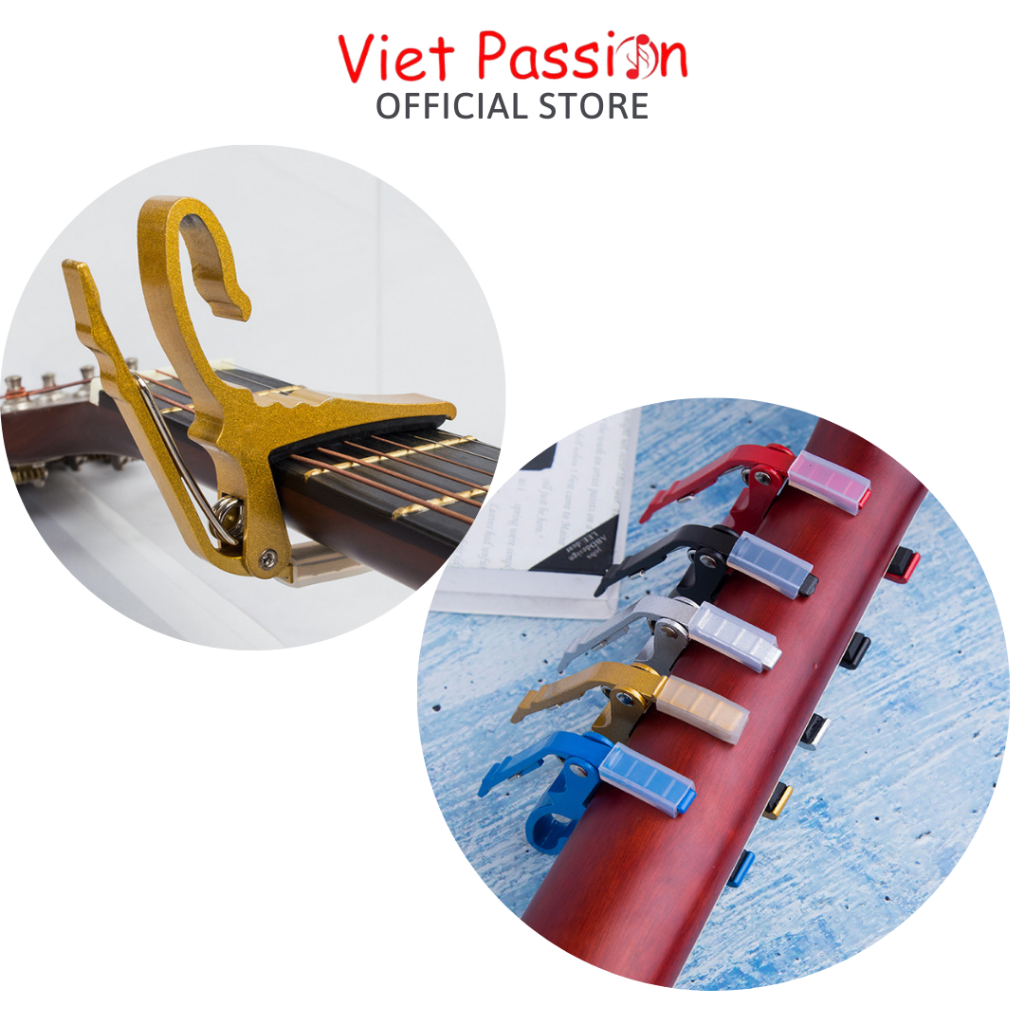 Kẹp capo cho đàn ukulele soprano 21inch concer 23inch tenor 26inch bằng kim loại kẹp tăng tông hạ tông VietPassion HCM