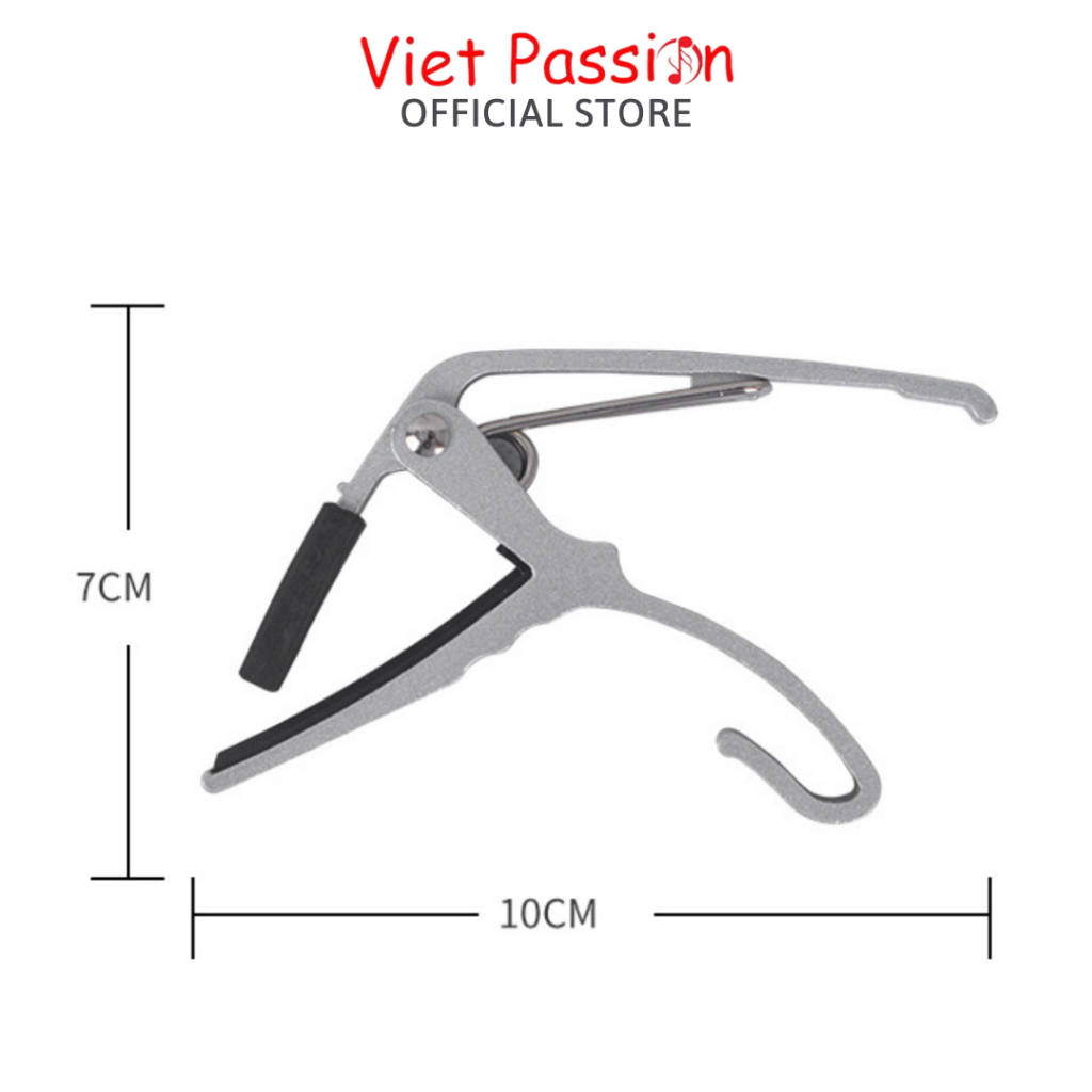 Kẹp capo cho đàn ukulele soprano 21inch concer 23inch tenor 26inch bằng kim loại kẹp tăng tông hạ tông VietPassion HCM