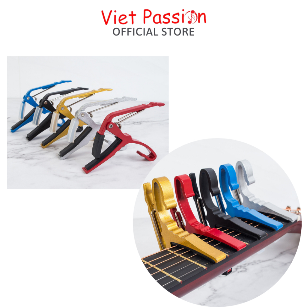 Kẹp capo cho đàn ukulele soprano 21inch concer 23inch tenor 26inch bằng kim loại kẹp tăng tông hạ tông VietPassion HCM