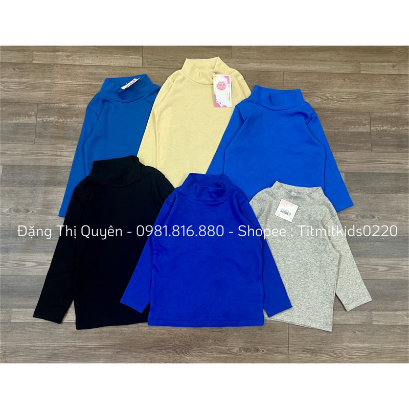 Áo cổ 3 phân mu.ji xuất xịn bé trai bé gái 80-130