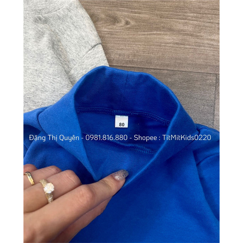 Áo cổ 3 phân mu.ji xuất xịn bé trai bé gái 80-130