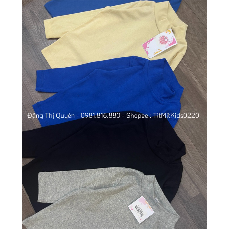 Áo cổ 3 phân mu.ji xuất xịn bé trai bé gái 80-130