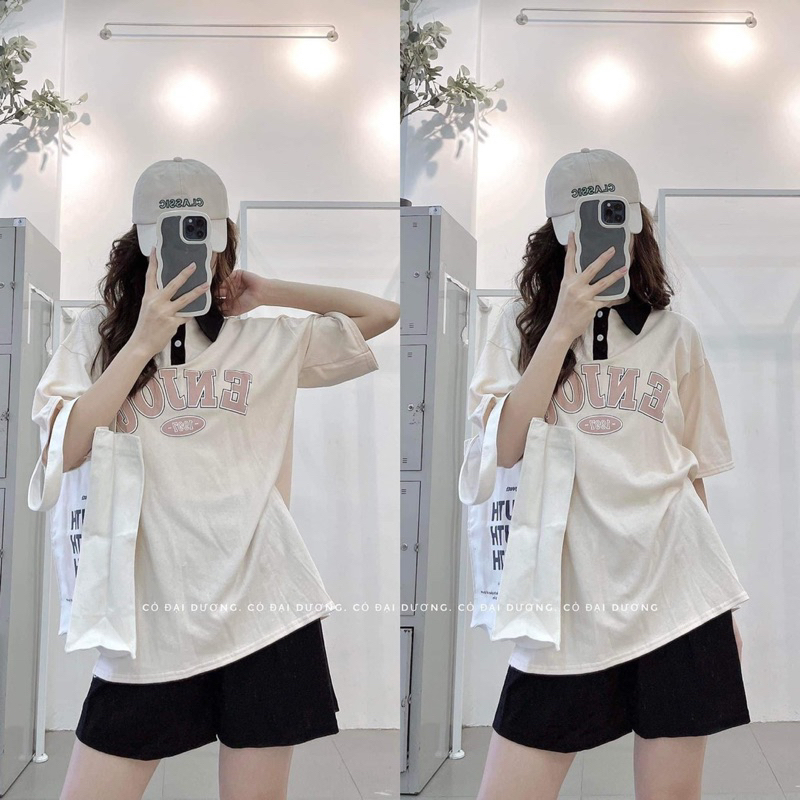 Set Áo Polo Quần Short Thun Cotton In Hoạ tiết