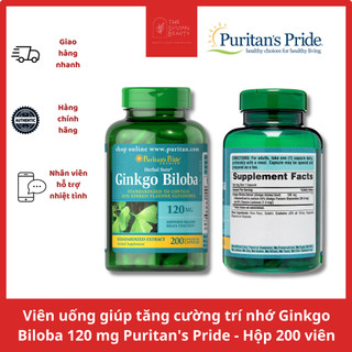 Viên uống giúp tăng cường trí nhớ Ginkgo Biloba 120 mg Puritan's Pride - Hộp 100/200 viên