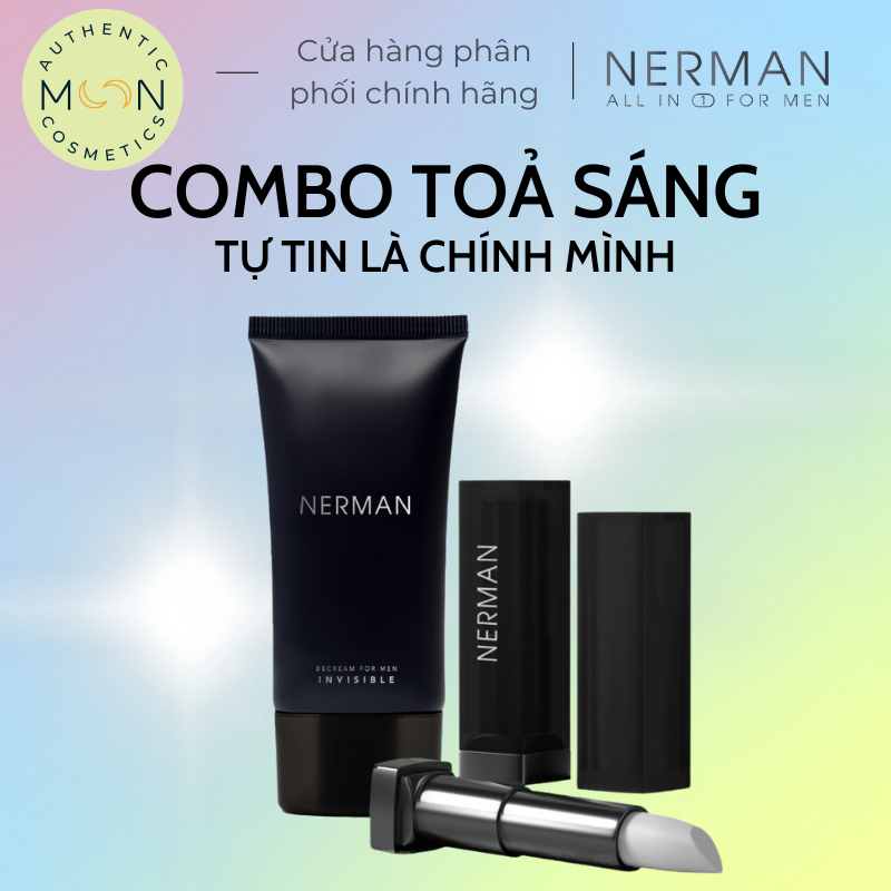 Nerman Sữa Tắm Nam, Sữa Rửa Mặt, Son Dưỡng, Combo Mỹ Phẩm Dành Cho Nam Giới. Combo Quà Tặng Cho Bạn Nam Hàng Chính Hãng