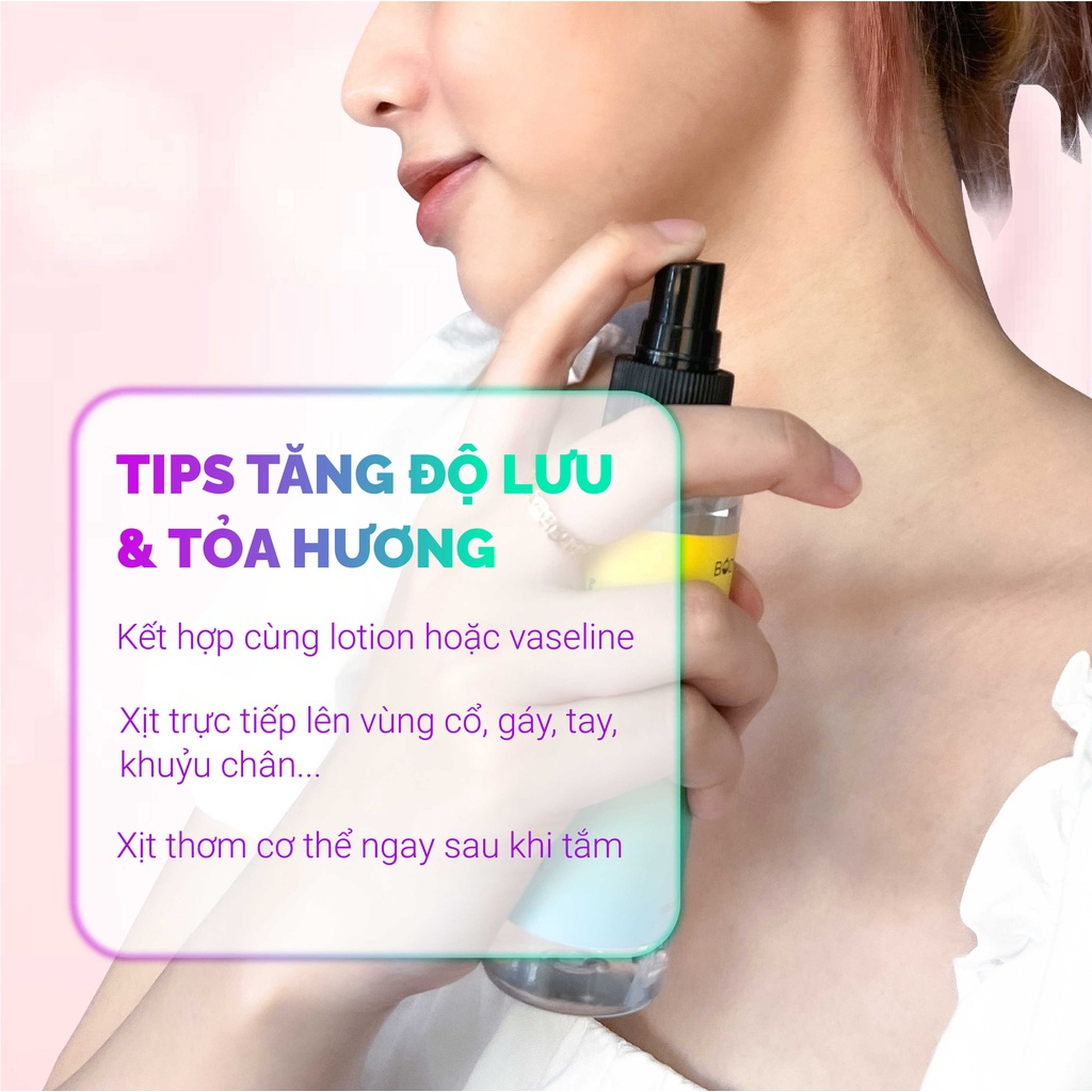 Body mist xịt toàn thân BLINDEDLOVE chính hãng Milaganics, lưu hương lâu 35ml - 105ml