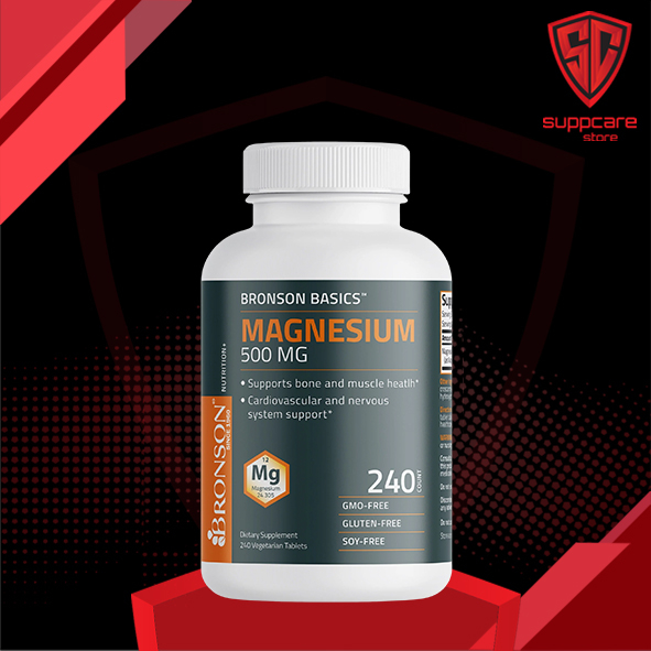 [CẬN DATE GIÁ RẺ] Canxi Magie | Bronson Magnesium 500MG [240 viên] - Giúp Xương Chắc Khỏe Người Ăn Chay Dùng Được