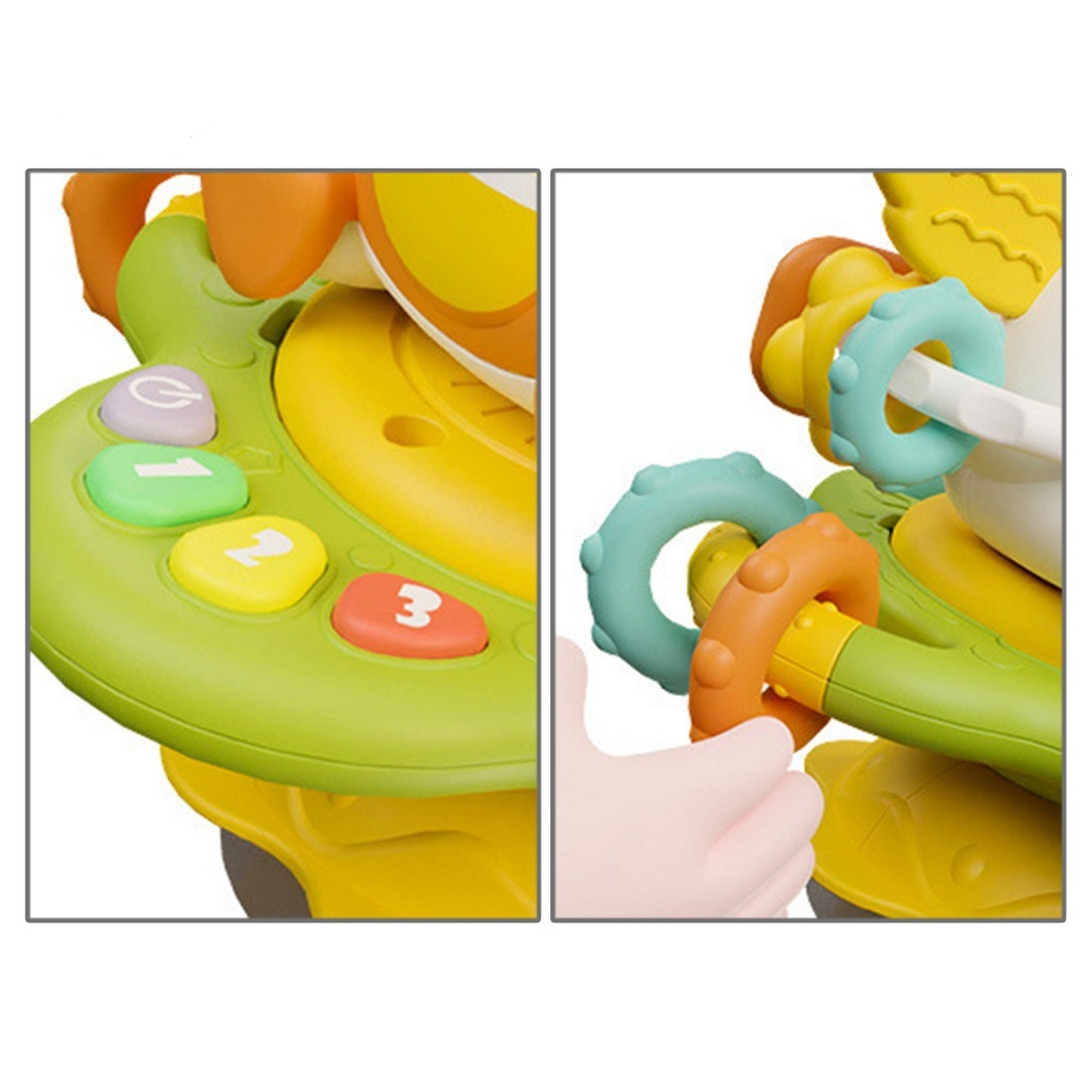 Đồ chơi luồn hạt, âm nhạc và lục lạc để bàn hỗ trợ bé ăn dặm và rèn luyện vận động tay