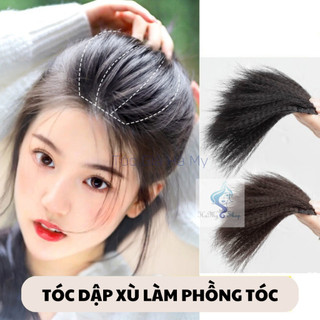 Tóc giả mái phồng dập xù bấm chân tóc che hói
