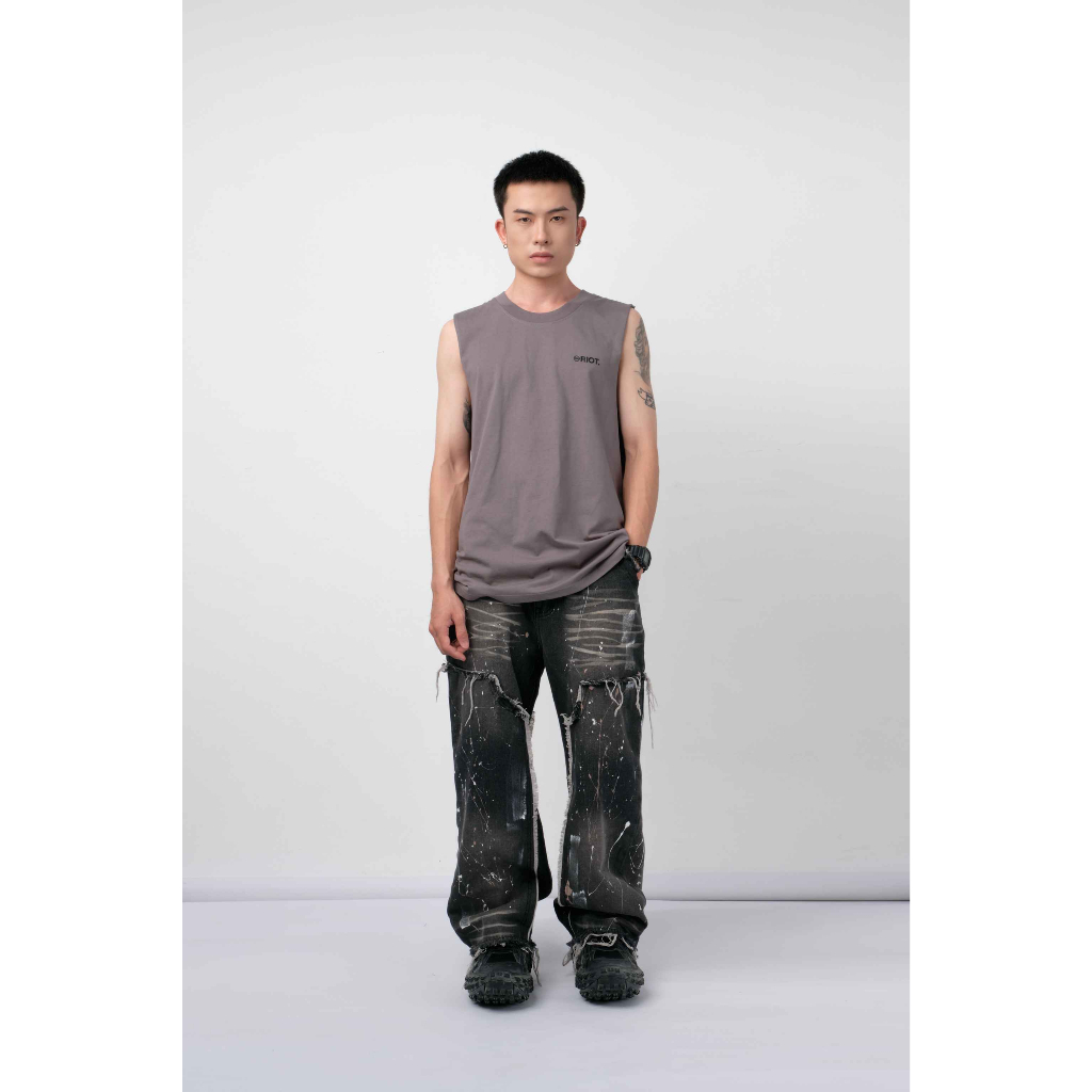 Quần jeans vẩy sơn HANOI RIOT P0079