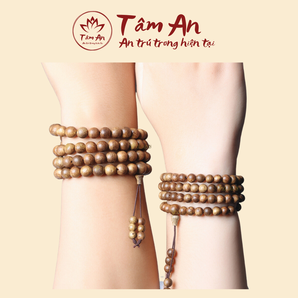 Vòng tay chuỗi tràng 108 hạt bình an.