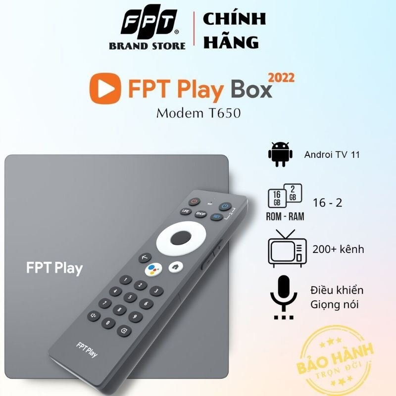 FPT PLAY BOX 2022 (Model T650) - Bộ Android TV Box số 1 Việt Nam