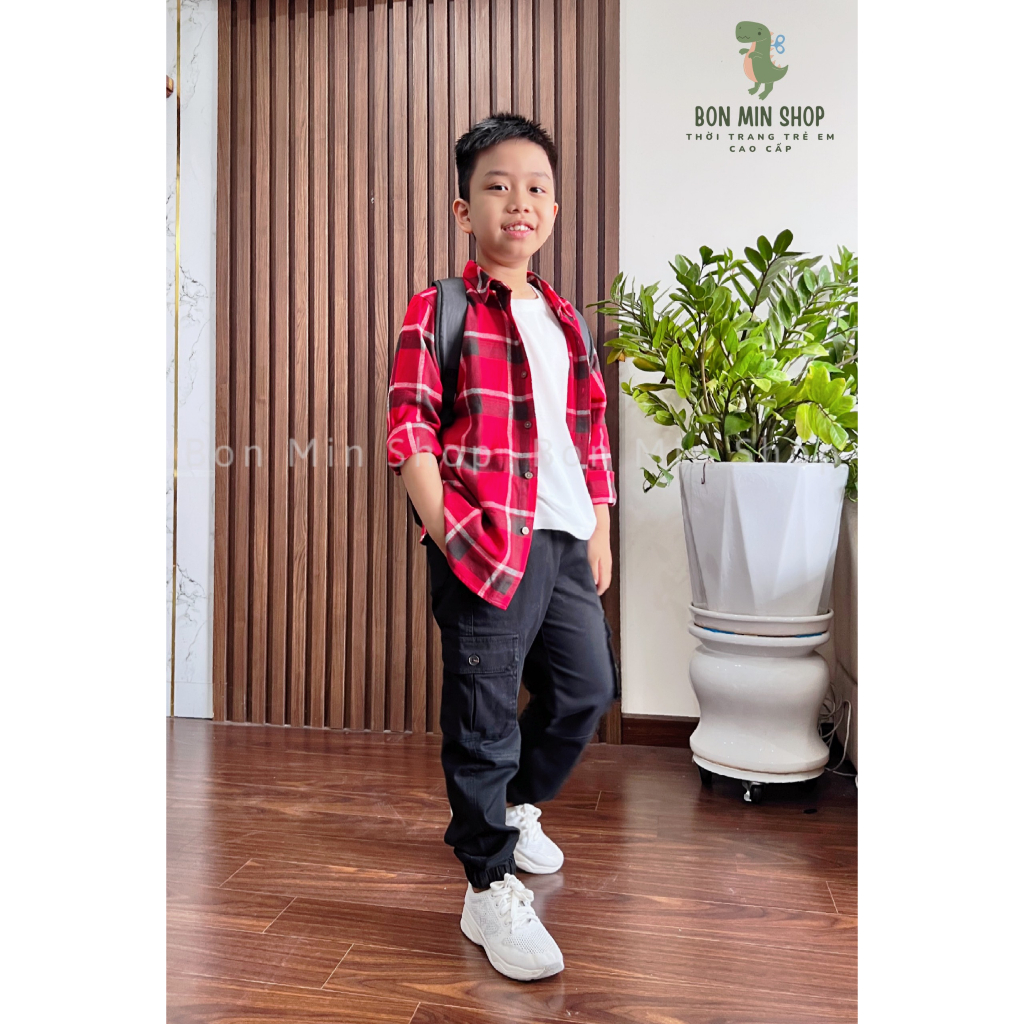 Quần Jogger Bé Trai ARDILLA Thiết Kế Túi Hộp Hai Bên, Chất Liệu Kaki Cao Cấp Cho Bé Từ 6-17 Tuổi (21-68kg)