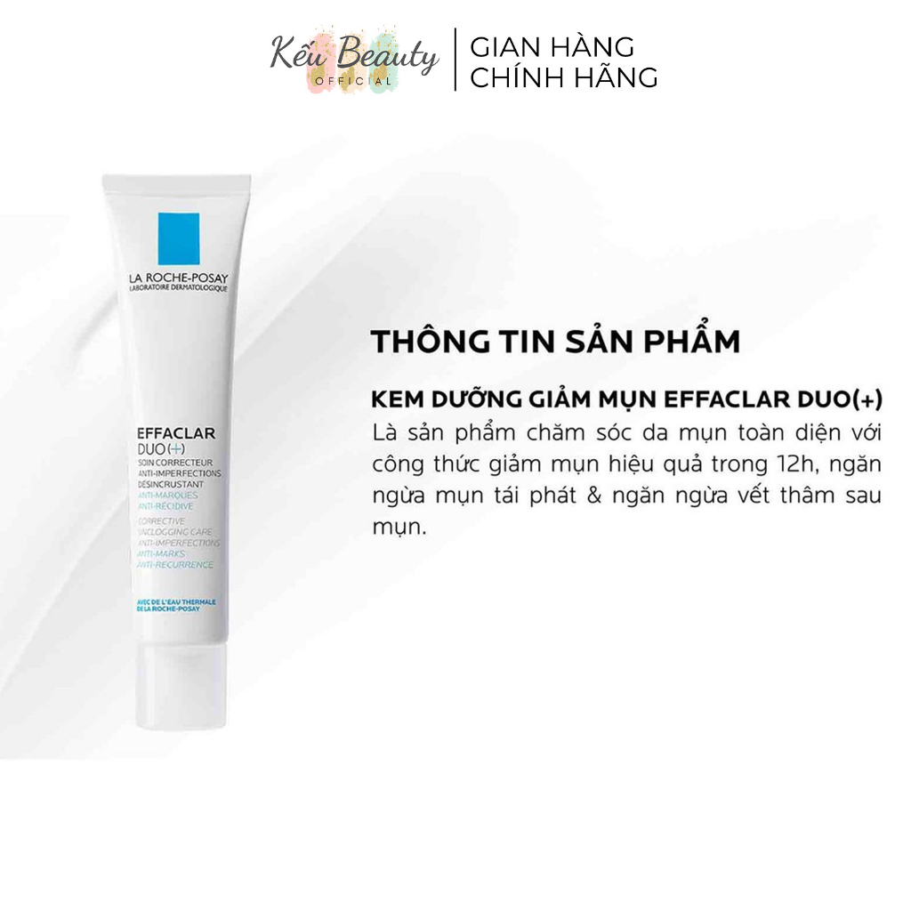 Kem dưỡng La Roche-Posay Effaclar Duo Plus giảm mụn, ngừa vết thâm (3ml&15ml)