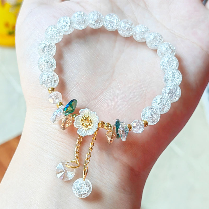 Miumiua🔮Vòng Tay Tua Rua Đính Hoa Cúc Lê Phong Cách Hàn Quốc Thời Trang Cho Nữ