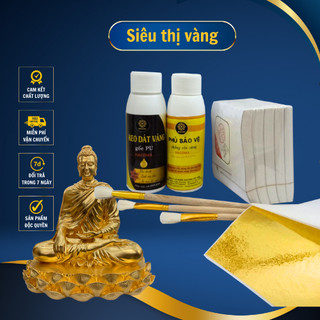 Combo dát vàng gói tiết kiệm đủ dụng cụ cho dát vàng trên thạch cao, giấy, dát vàng đồ thủy tinh, dát vàng tượng phật