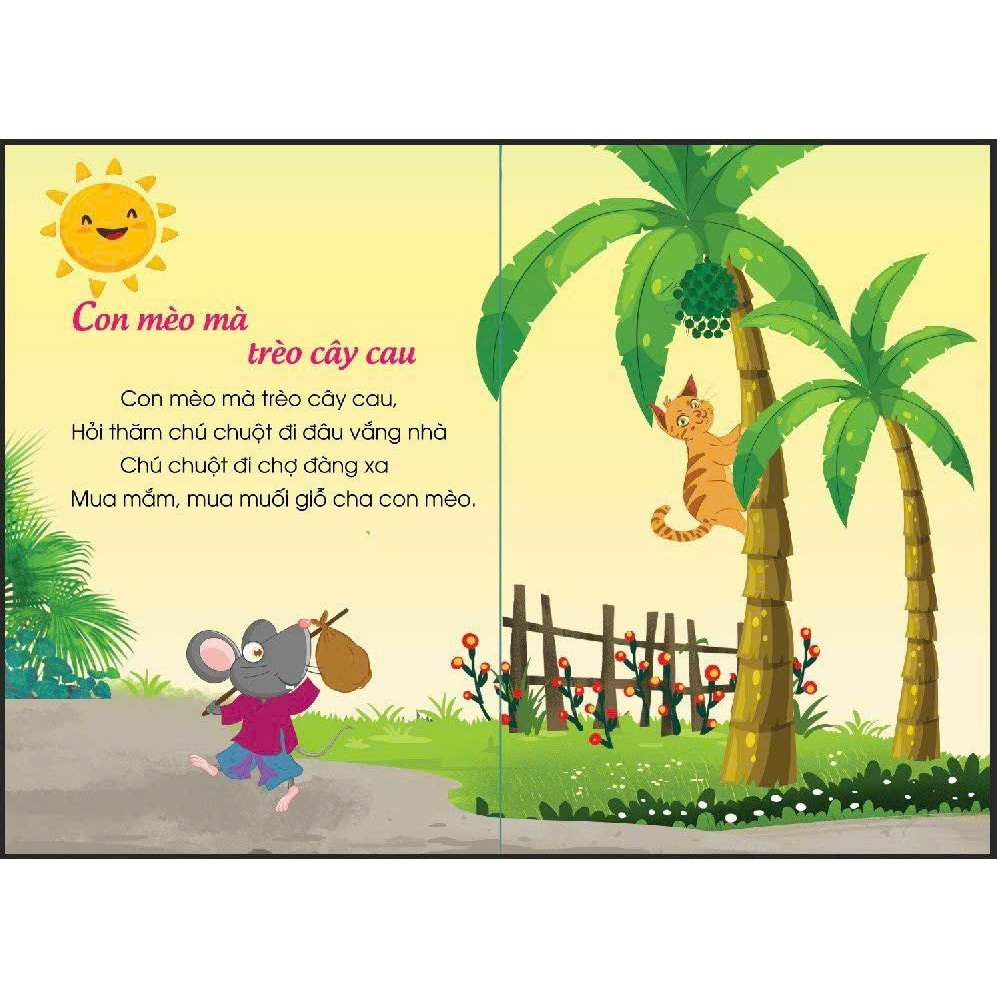 Sách bìa cứng Đồng dao cho bé học nói