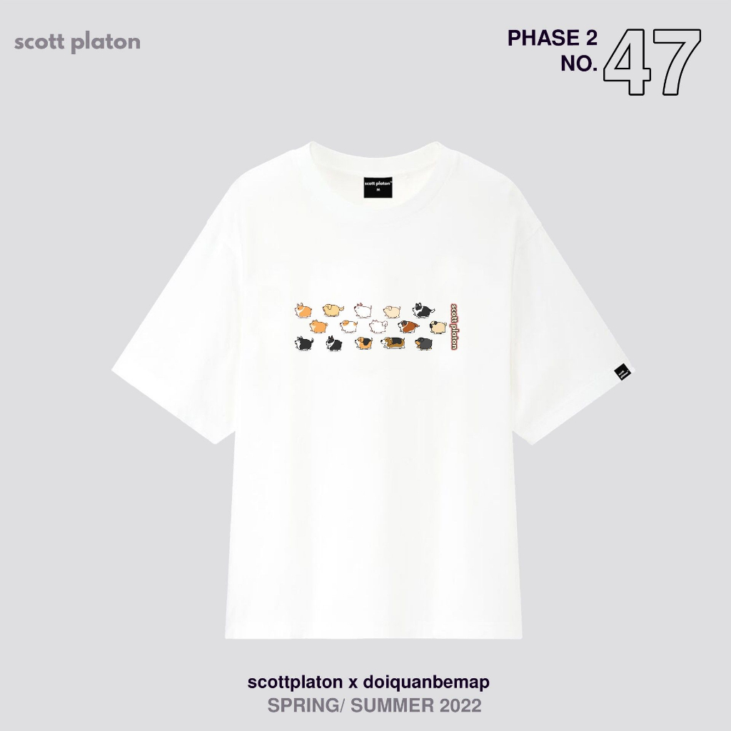 Scott Platon Áo thun Đội Quân Cún Béo - Chất liệu cotton dày dặn đứng form