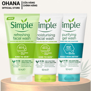 Sữa Rửa Mặt Dạng Gel Simple Kind To Skin Facial Wash 150ml