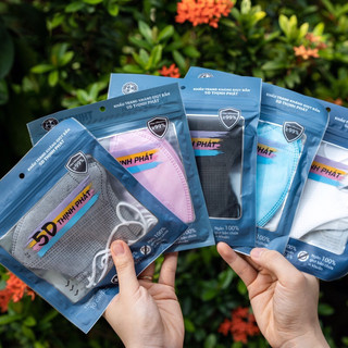 Khẩu trang 5d thịnh phát kháng khuẩn set 10 cái