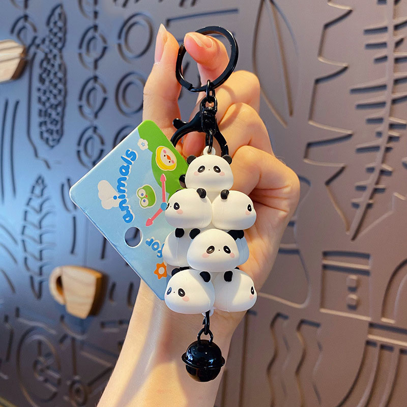 Móc khóa chùm chuông hình thú Ráp nhiều màu dễ thương, treo balo, túi xách, quà tặng sinh nhật bạn bè