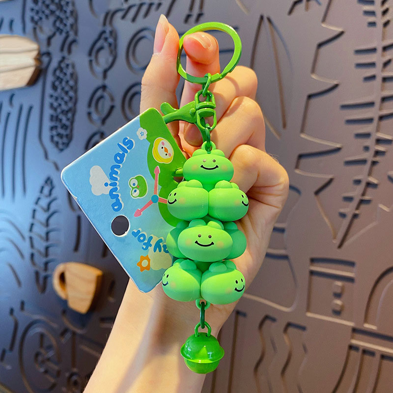 Móc khóa chùm chuông hình thú Ráp nhiều màu dễ thương, treo balo, túi xách, quà tặng sinh nhật bạn bè