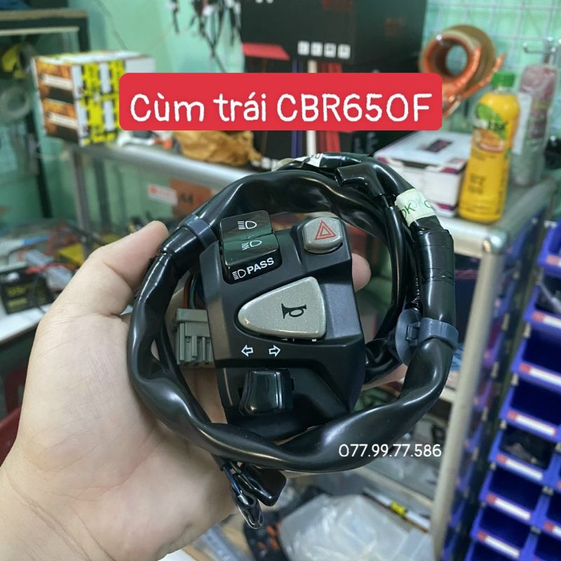 Cùm công tắc trái CB650R có Mod Giắc như zin cho Satria, Raider, Sonic,Vario..