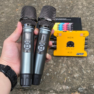 Combo sound card xox k10 phiên bản 10th jubilee - soundcard nâng cấp mới nhất đến từ xox - mic đa năng ak298
