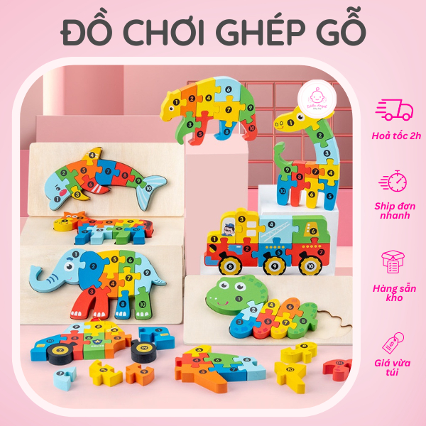 Đồ Chơi Giáo Dục Sớm Ghép Hình Khối Gỗ Nổi Có Số Cho Bé Rèn Luyện Tư Duy Và Học Nhận Biết Số