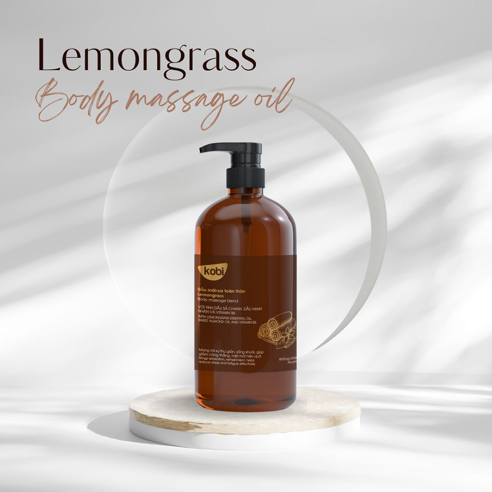 Dầu mát xa toàn thân Kobi Lemongrass body massage blend